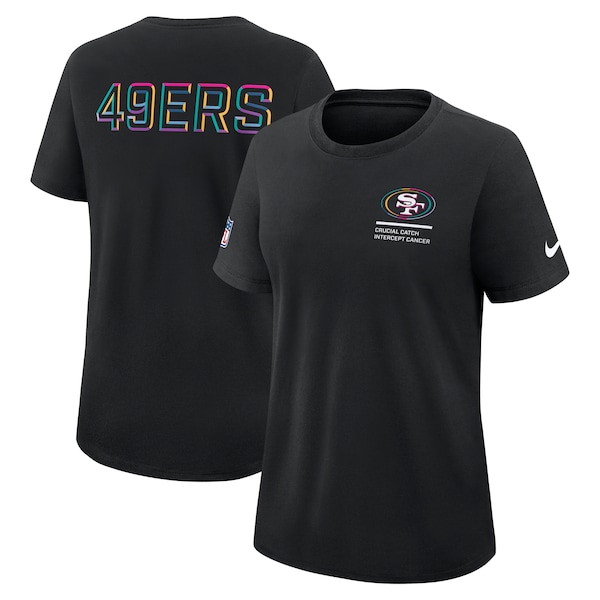 San Francisco 49ers Nike Women's 2025 NFL Crucial Catch Tri-Blend Dri-FIT T-Shirt - Black