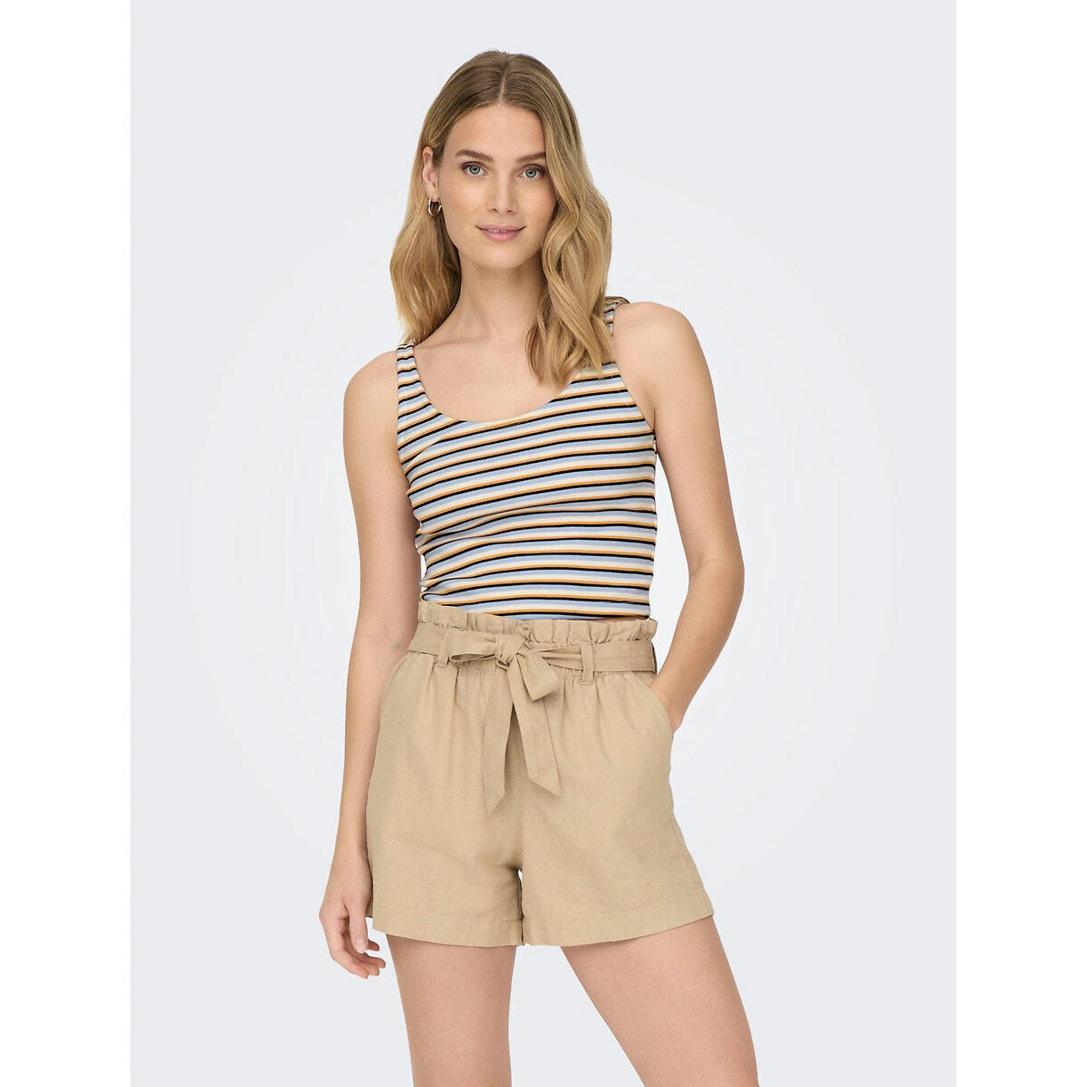 T-shirt crop rayé
