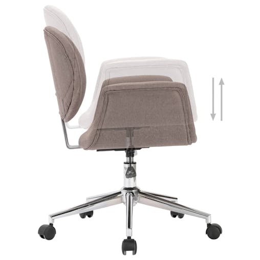 NNEVL Swivel Office Chair Taupe Fabric