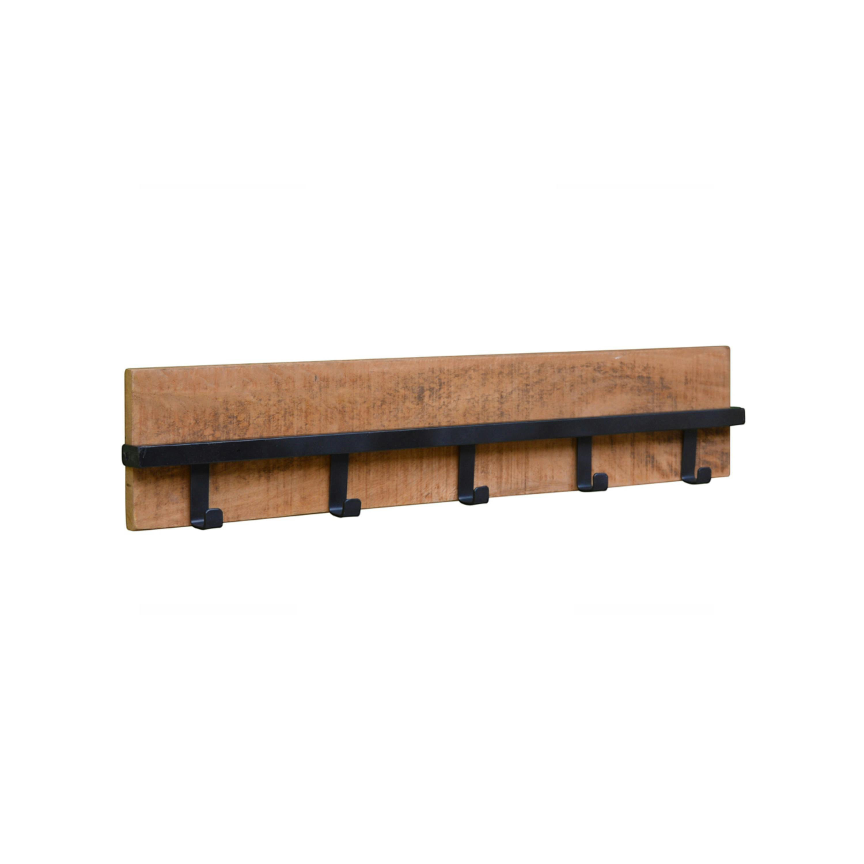 Portemanteau mural bois métal 5 crochets BROOKS