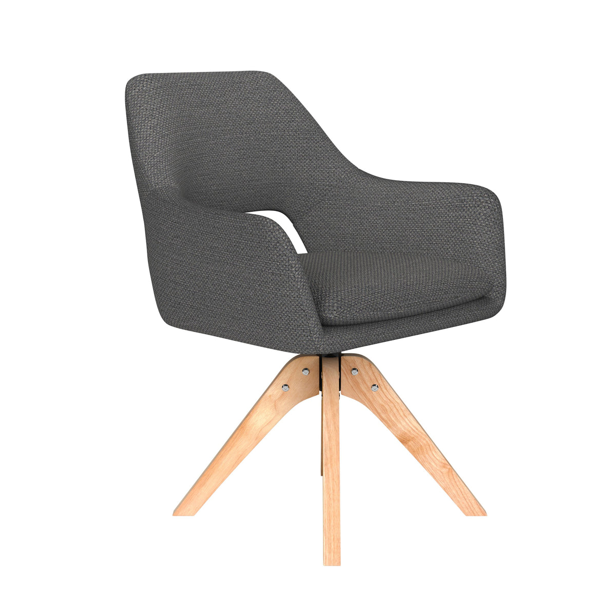Housecraft Living Mos Eetkamerstoel Draaibaar Hout Grijs