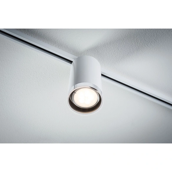 Spot »URail«, 10 W, Metall, weiß/chromfarben, GU10