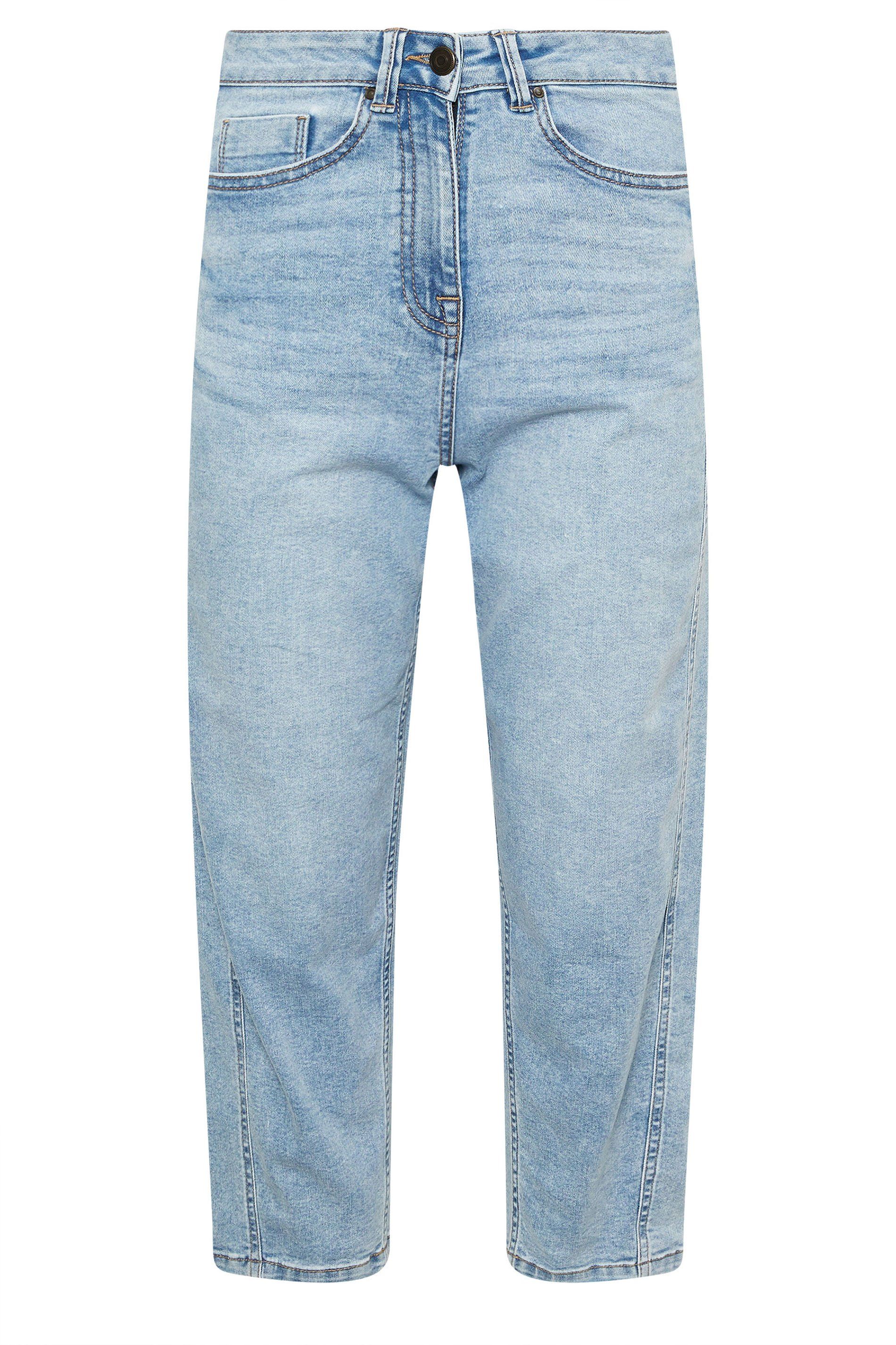 M&Co Petite Barrel Jeans