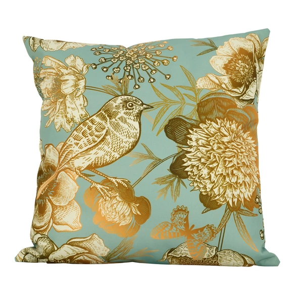 Zierkissen »Golden Bird«, ca. 45 x 45 cm, Polyester, bunt