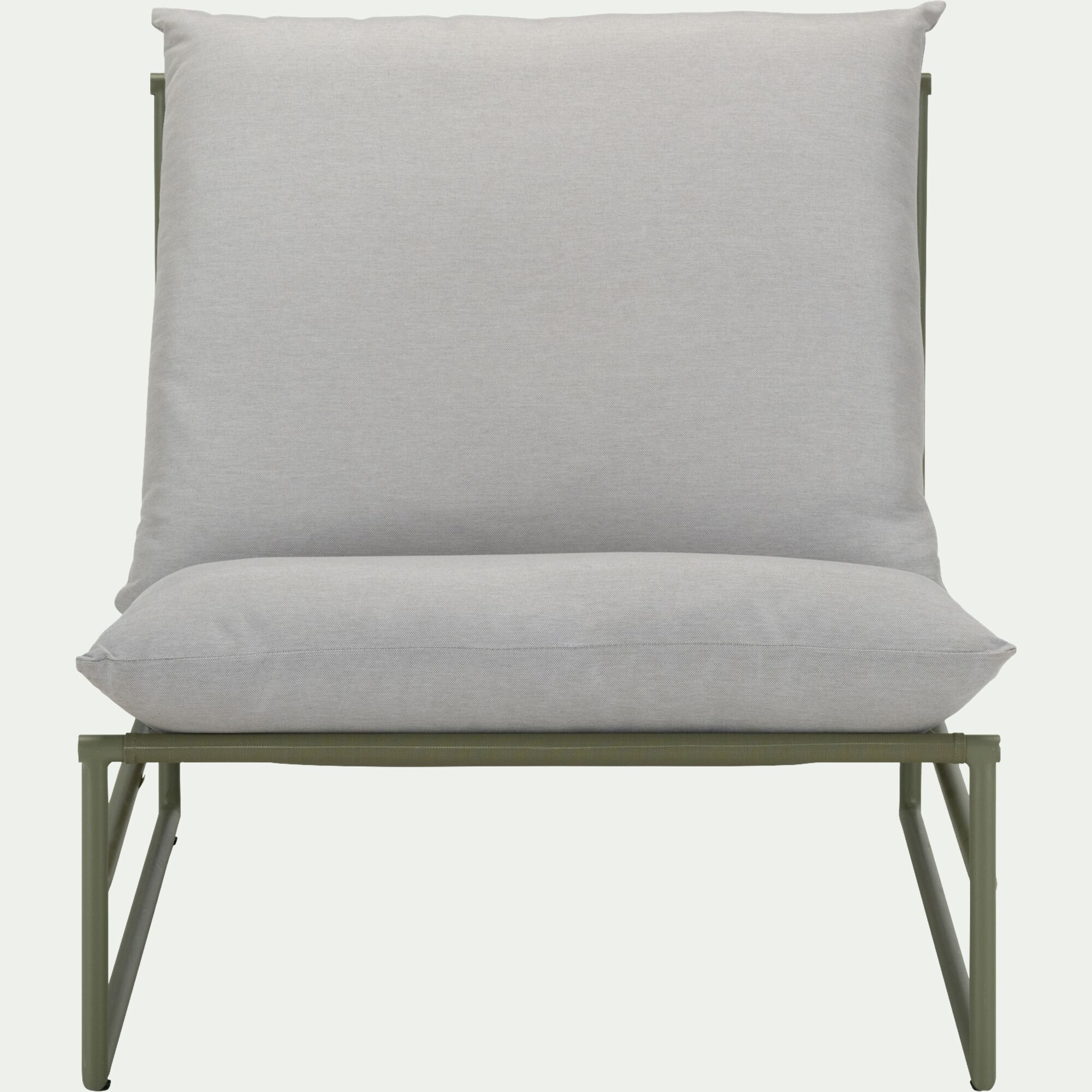 LANTA - Fauteuil de jardin en aluminium - vert cèdre