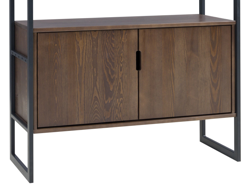 Regał z drzwiczkami LOFT WOOD, kolor brązowy
