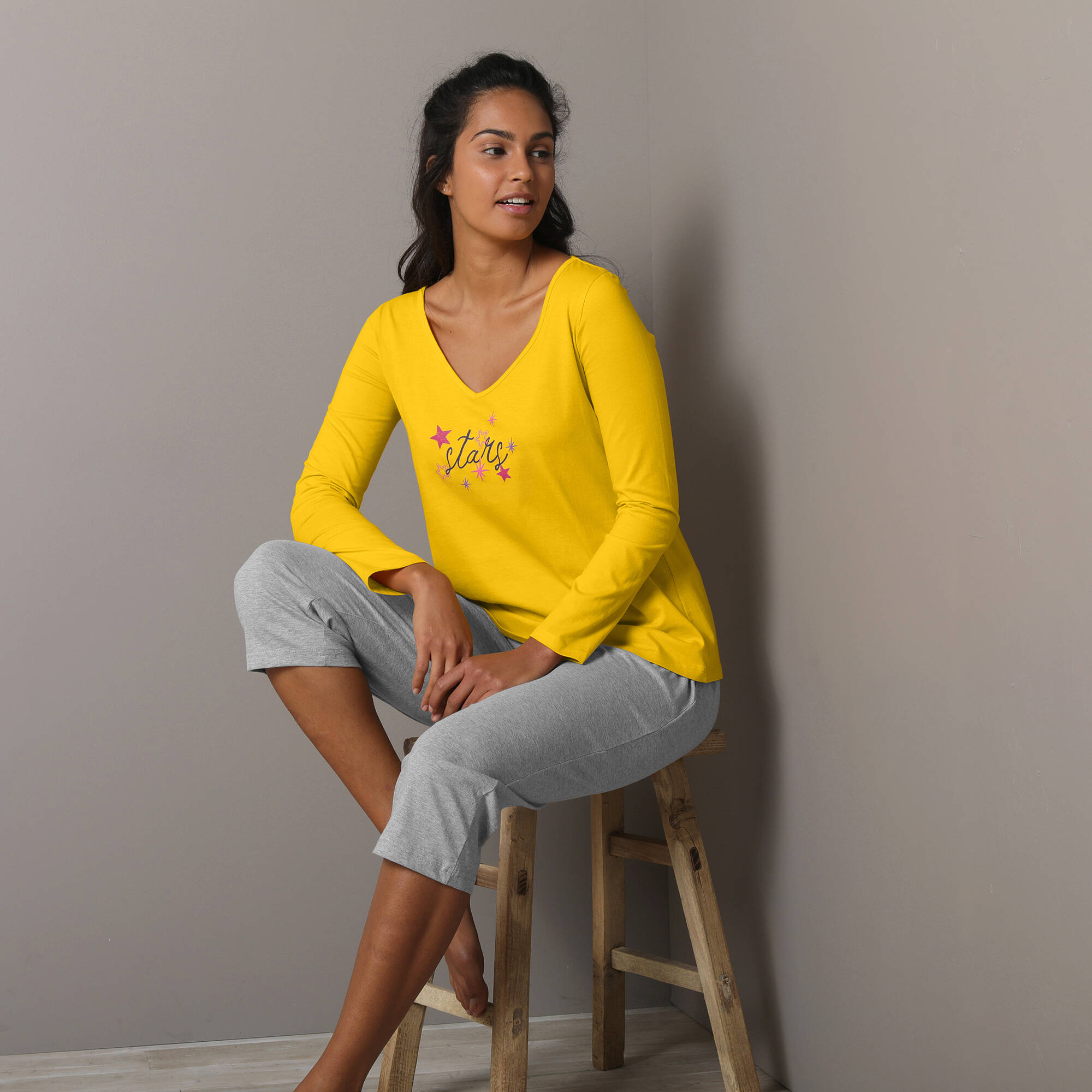T-shirt de pyjama manches longues imprimé Estrella
