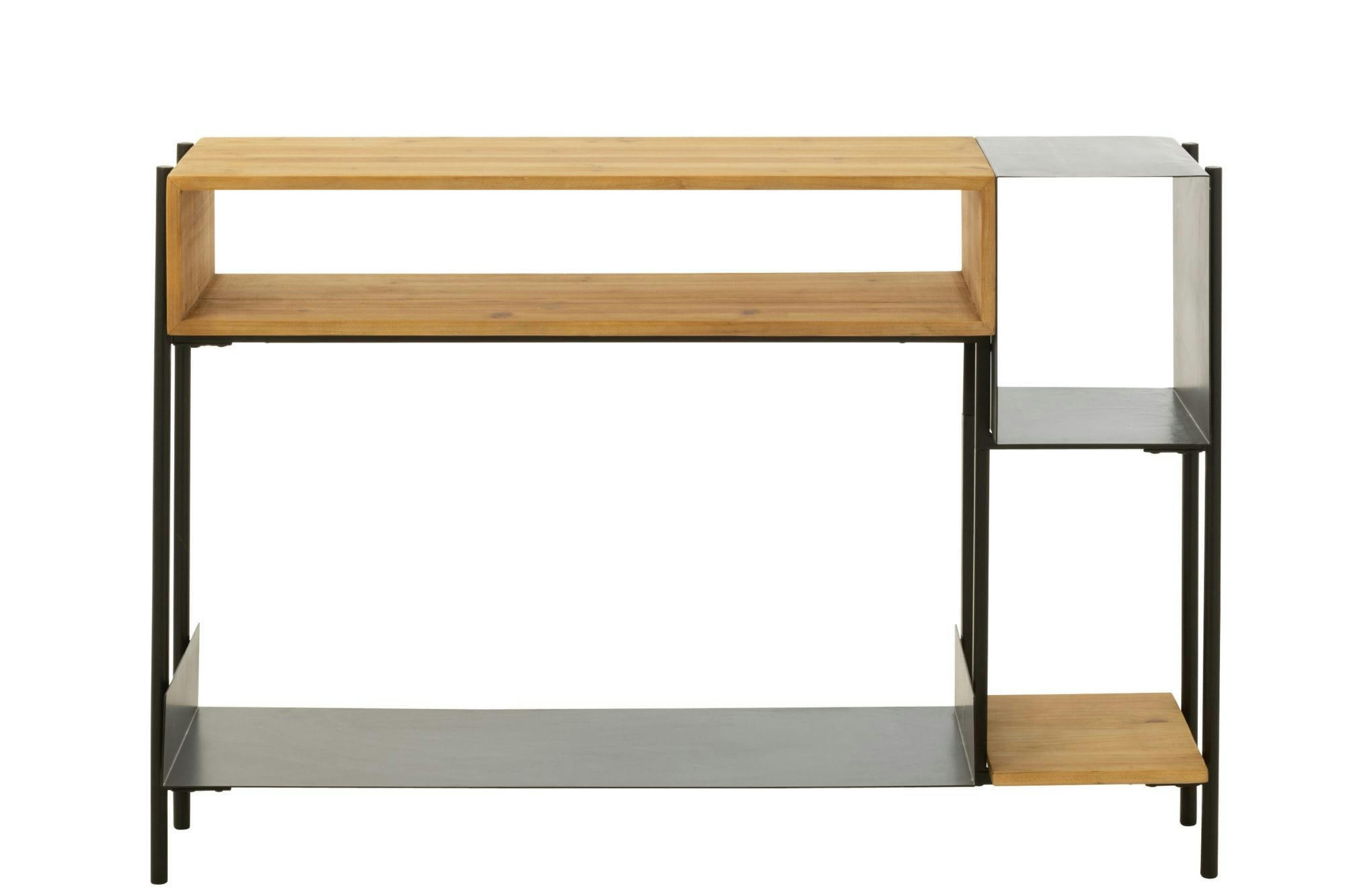 BINA - Console en bois et métal noir L120