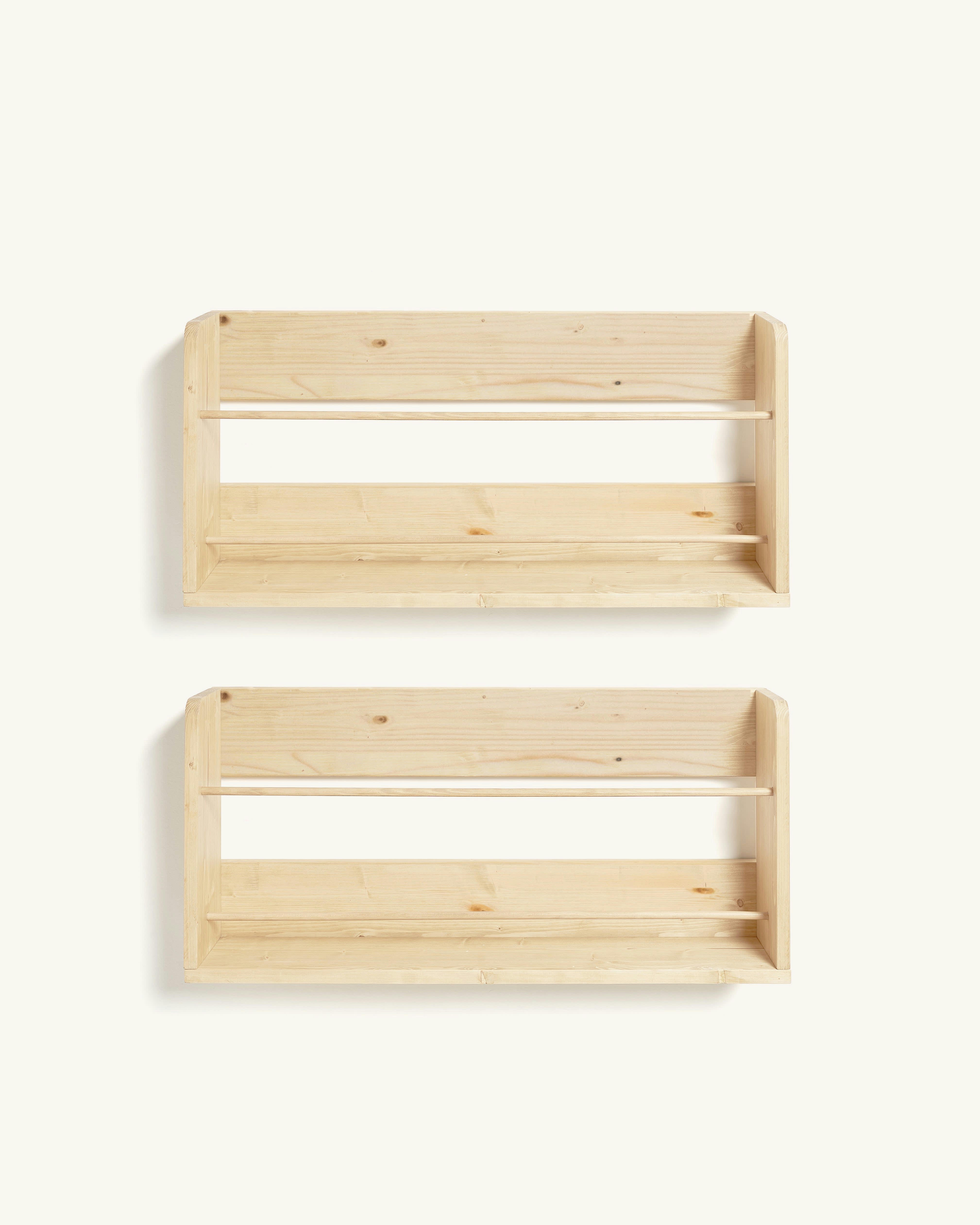 EHUD - Etagère murale pour chaussures en bois (2 unités) beige