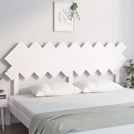 NNEVL Bed Headboard White 178x3x80.5 cm Solid Wood Pine