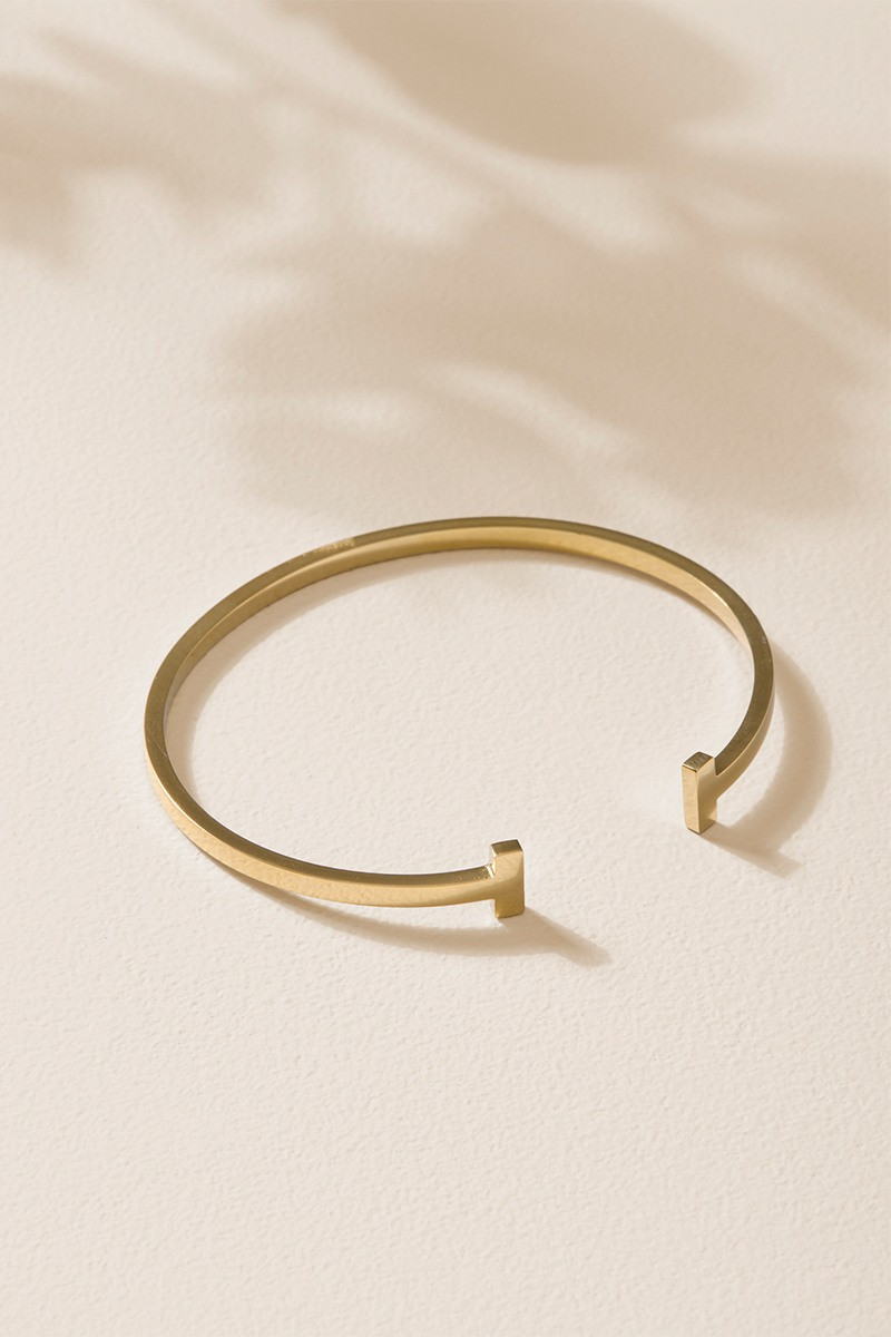 Mona Stainless Steel Open Cuff Bracelet