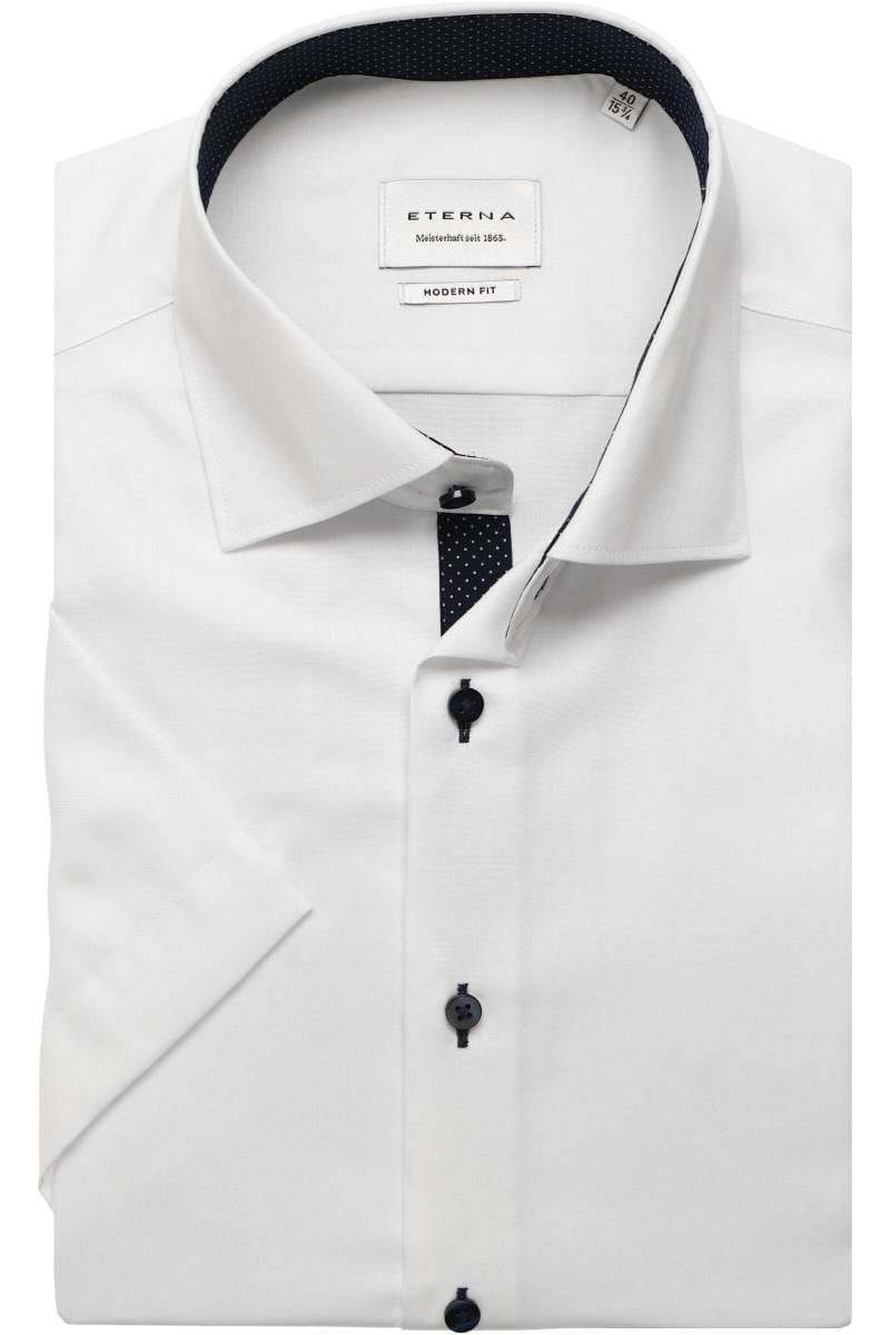 ETERNA Modern Fit Hemd weiss, Einfarbig
