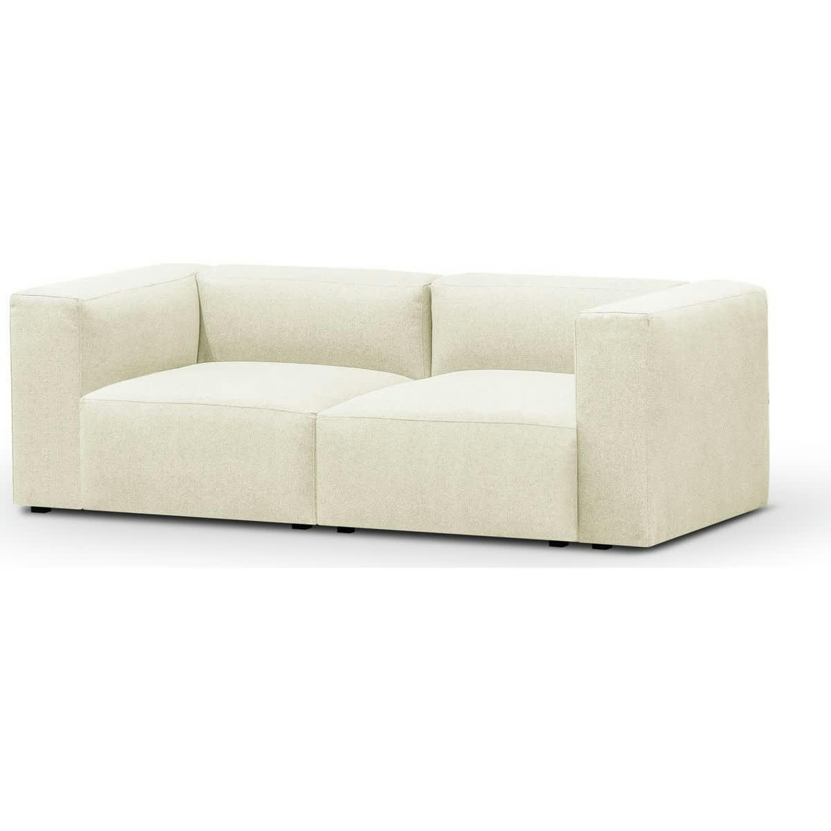 MODULO NEW - Canapé modulable 3 places en tissu ivoire