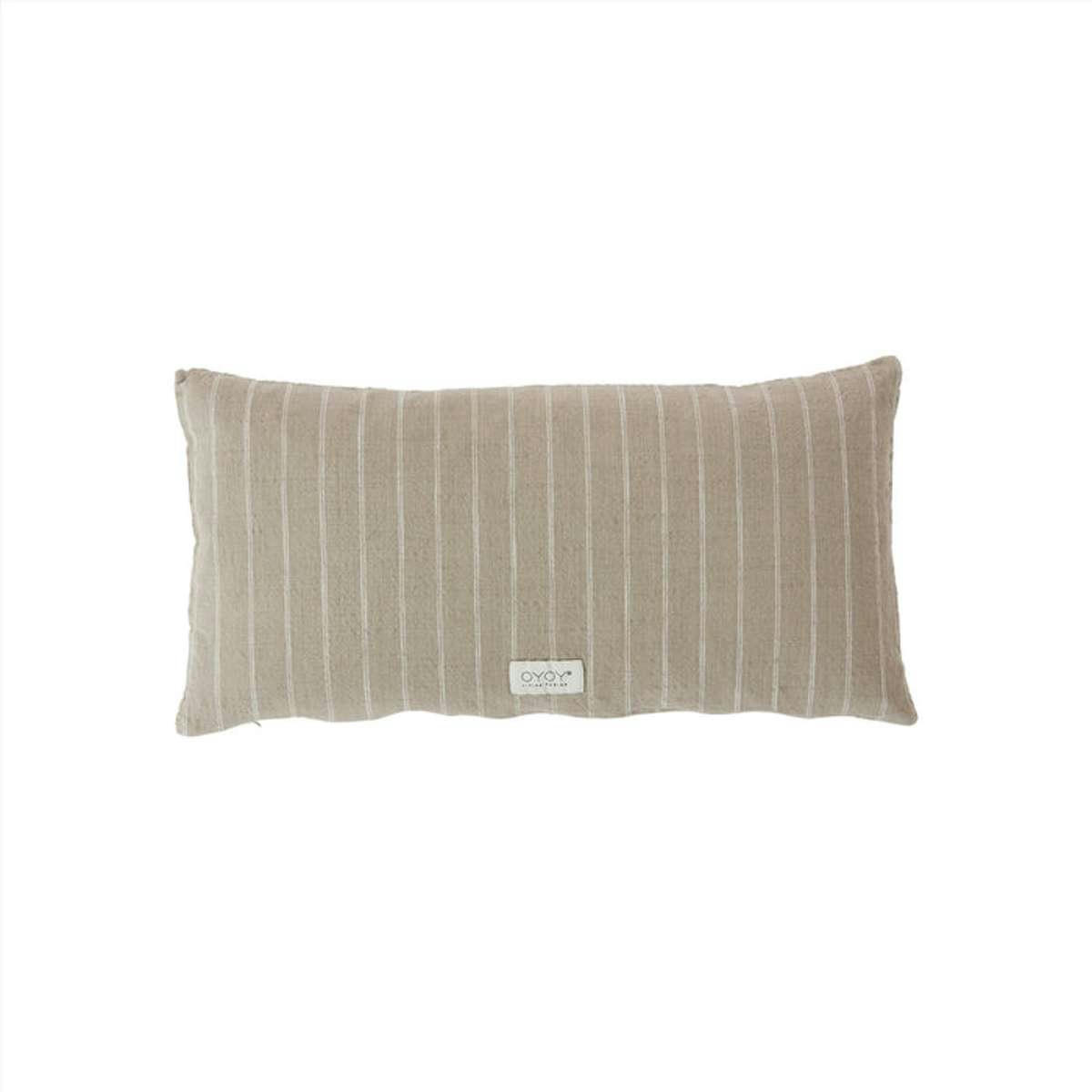 KYOTO - Coussin long gris en coton organique H30x60cm