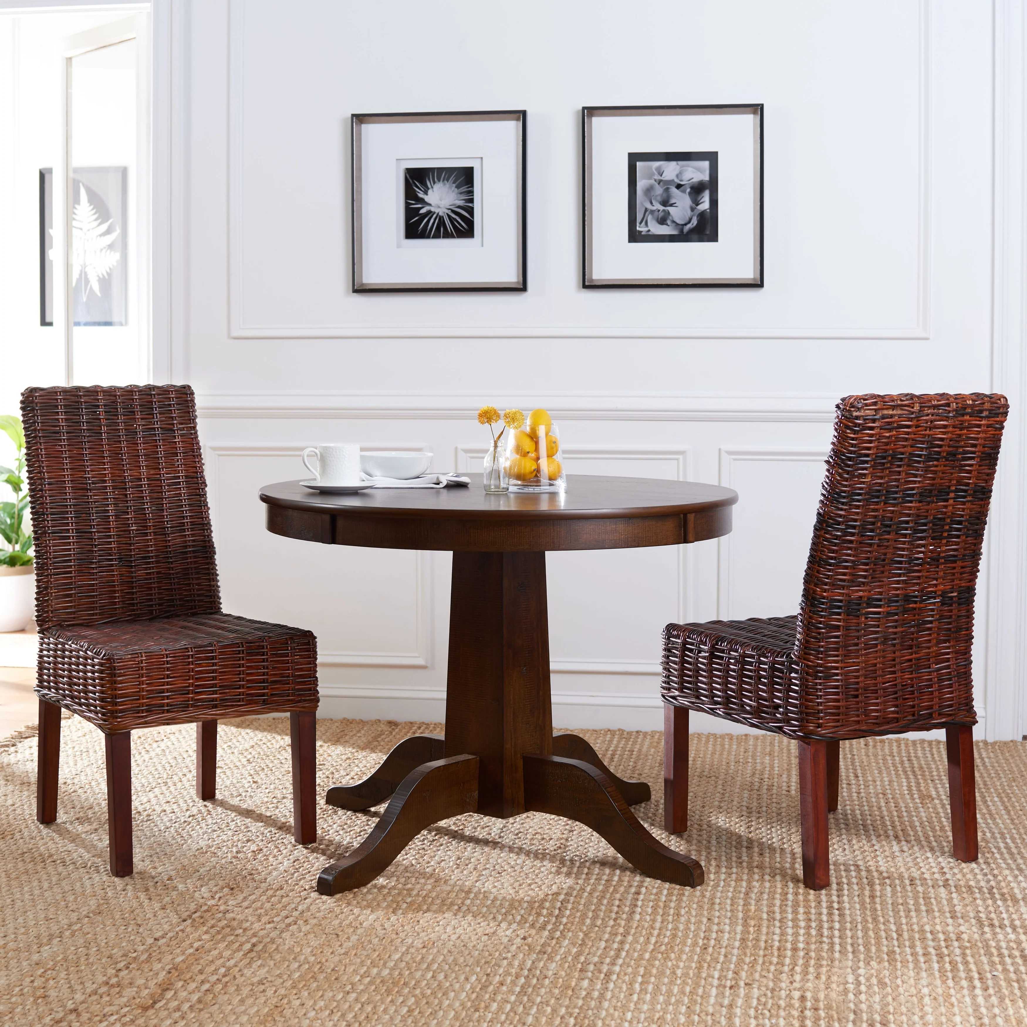 SAFAVIEH Marcy Brown Side Chair (Set of 2) - 18.1 W x 19.7 L x 39 H - 18Wx20Dx39H