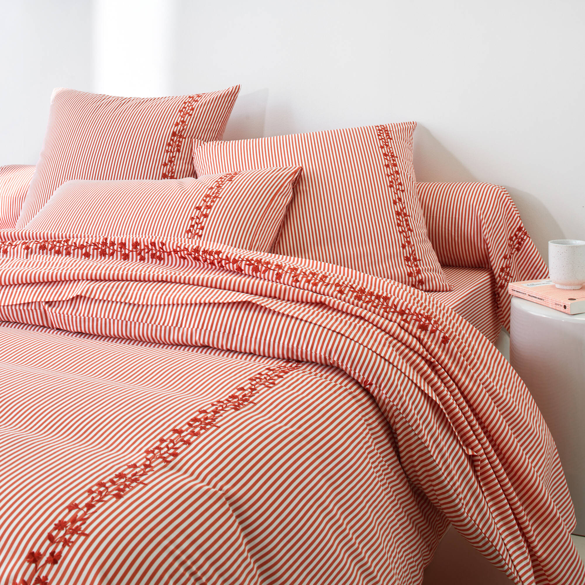 Linge de lit Faustine en coton imprimé