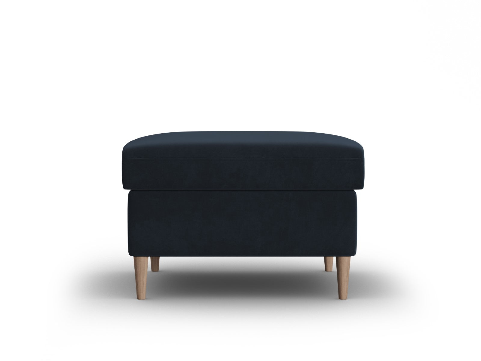 Cosmopolitan Design Poef Kyoto flueel donkerblauw - 70x70x45cm