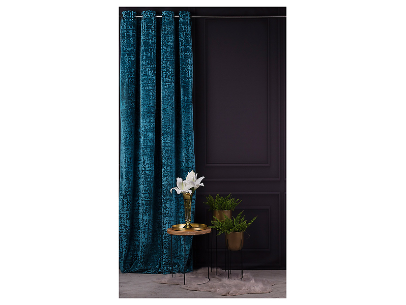 Zasłona Green Chic przelotki 140x270 cm zielona