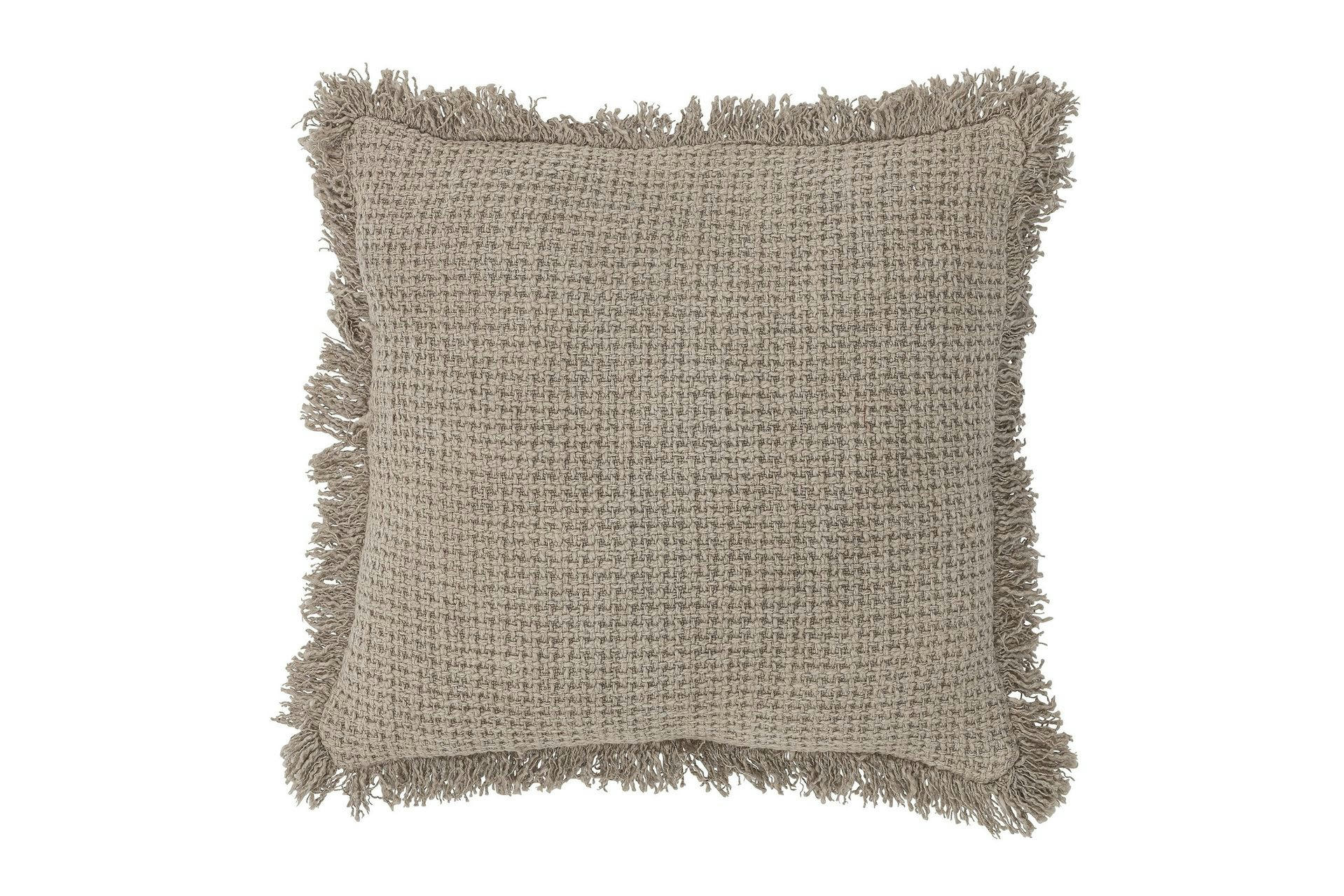 DELVA - Coussin en coton beige 45x45 cm