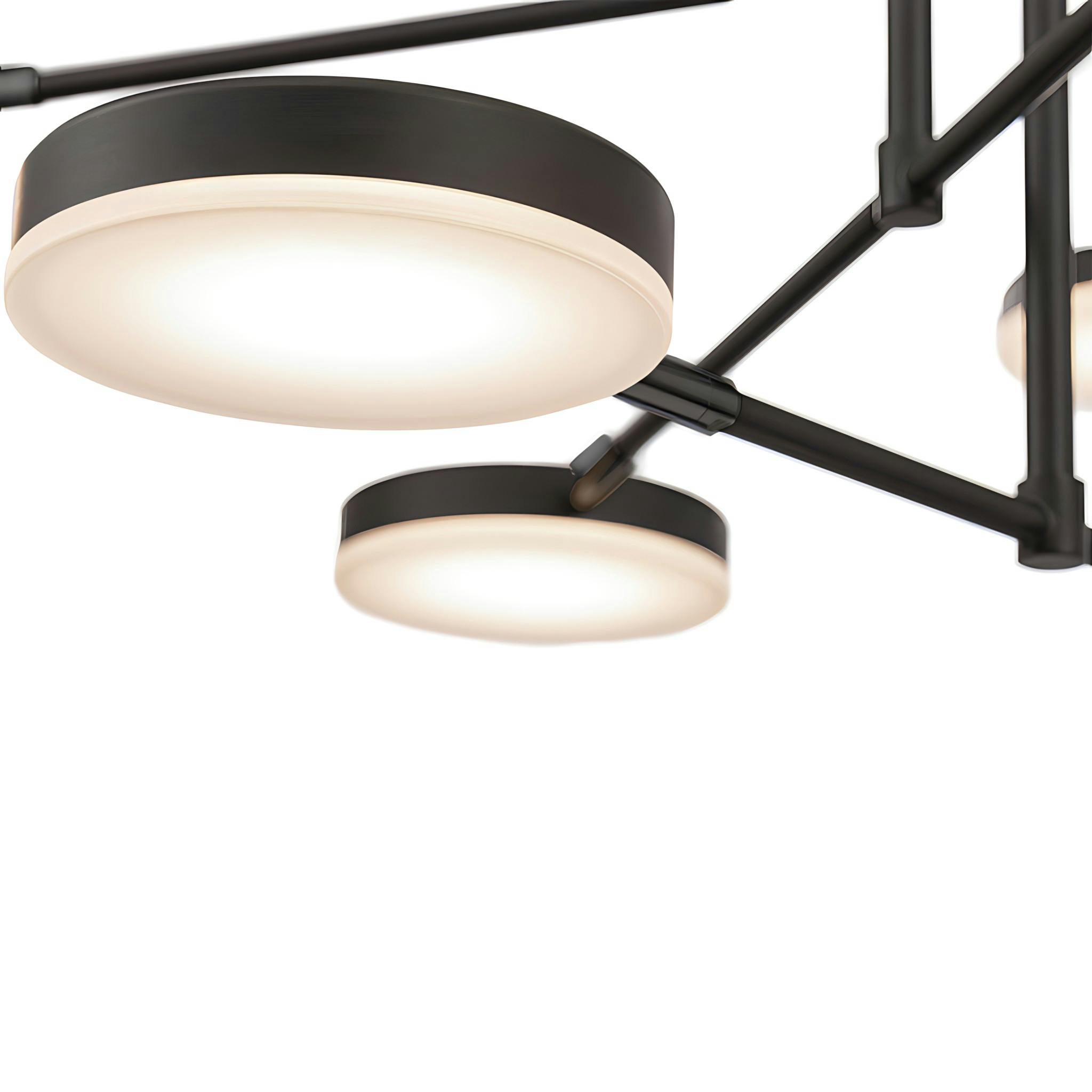 Suspension design LED – 6 lampes disques orientables OCALA