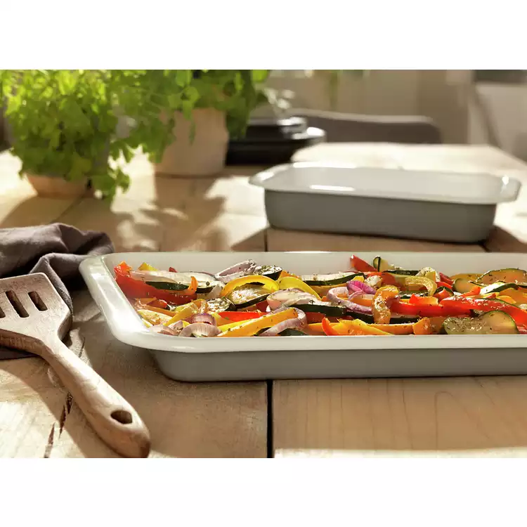 Habitat Set of 2 Enamel Oven Tray Roaster Set