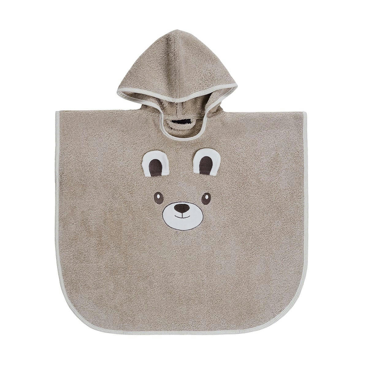 BOBBY L'OURS - Poncho de bain enfant  sable Taille unique (4 - 8 ans)