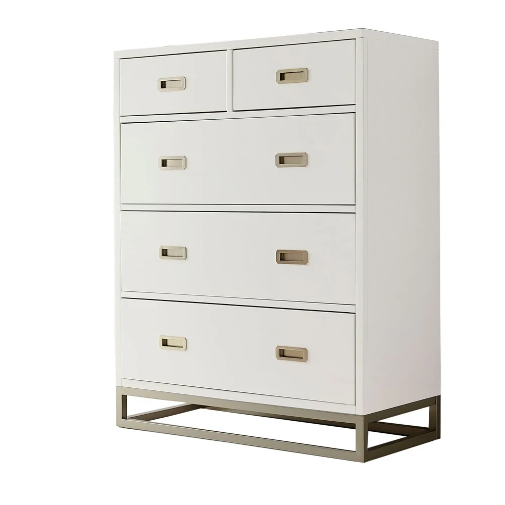 Hillsdale Tinley Park 5 Drawer Chest, Soft White