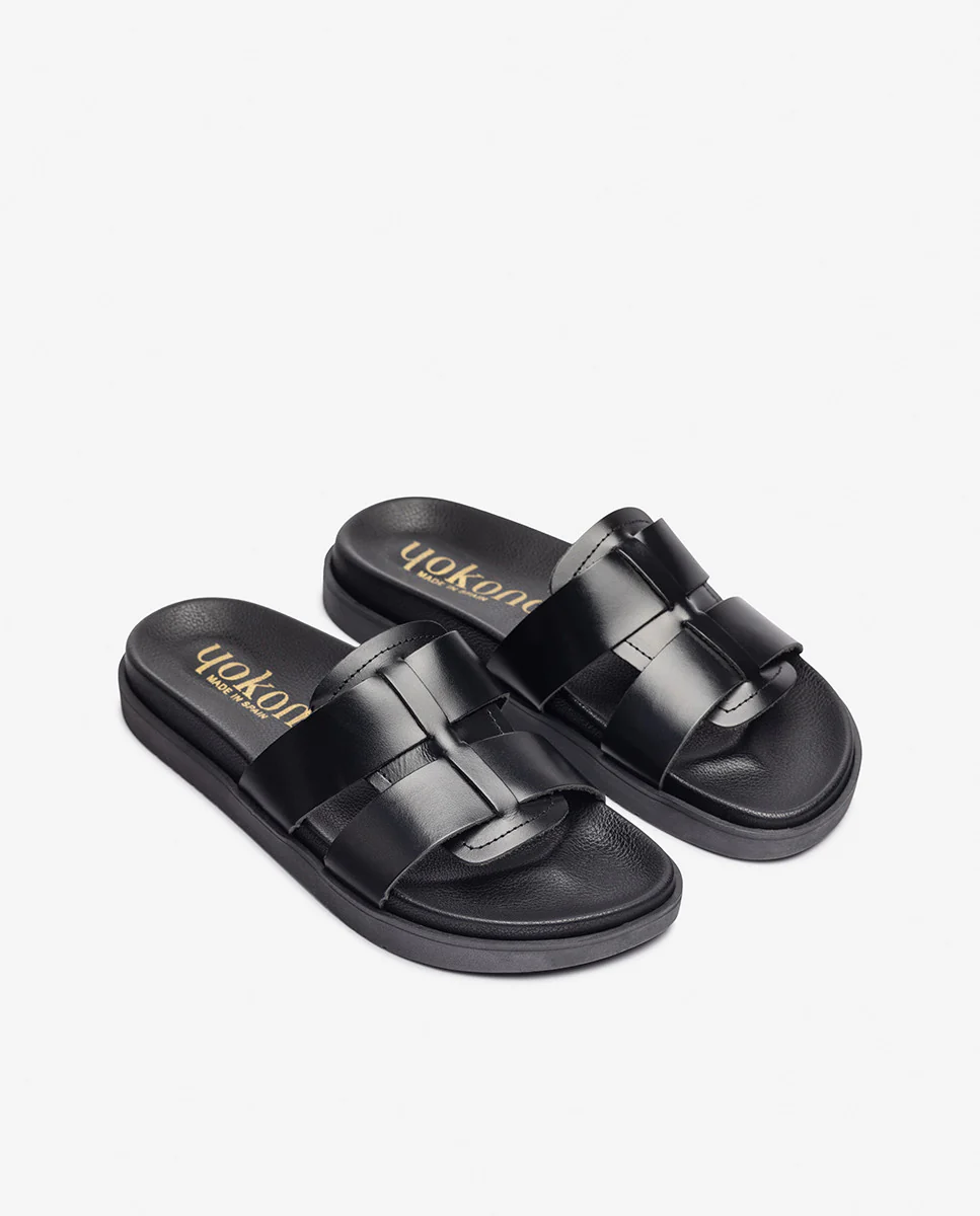 Sandalia plana MORENA-314 negro