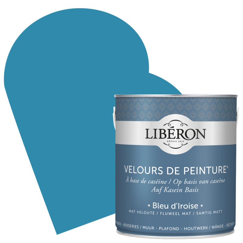 Peinture pour murs Velours de Peinture bleu d'Iroise mat 2,5 L LIBERON