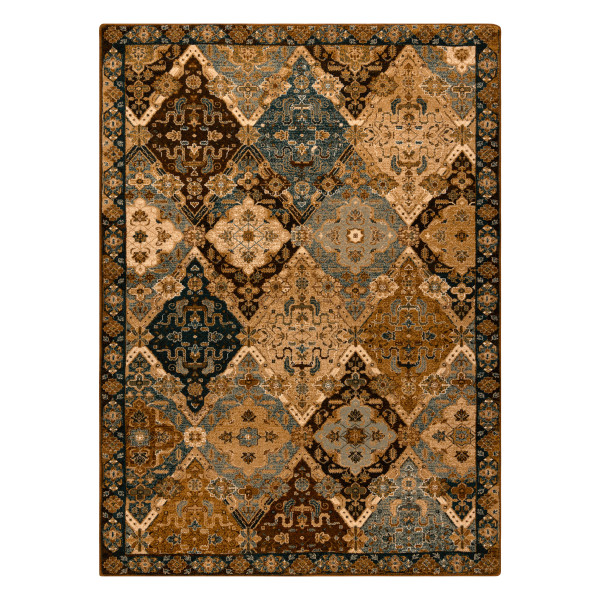 Dywan wełniany OMEGA Torino orientalny - koniak135x200 cm