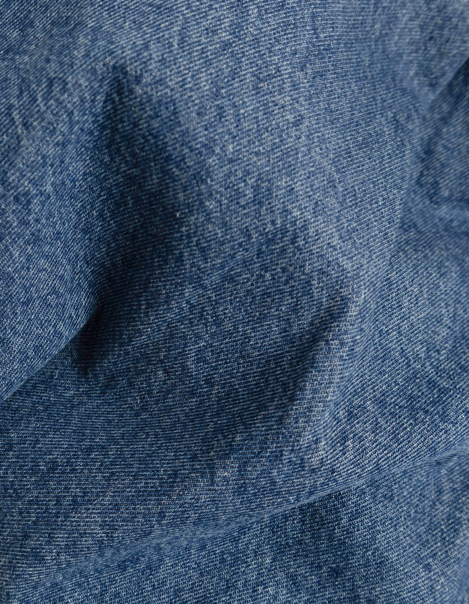 Jupe en jean bleu fendue taille haute asymétrique Femme