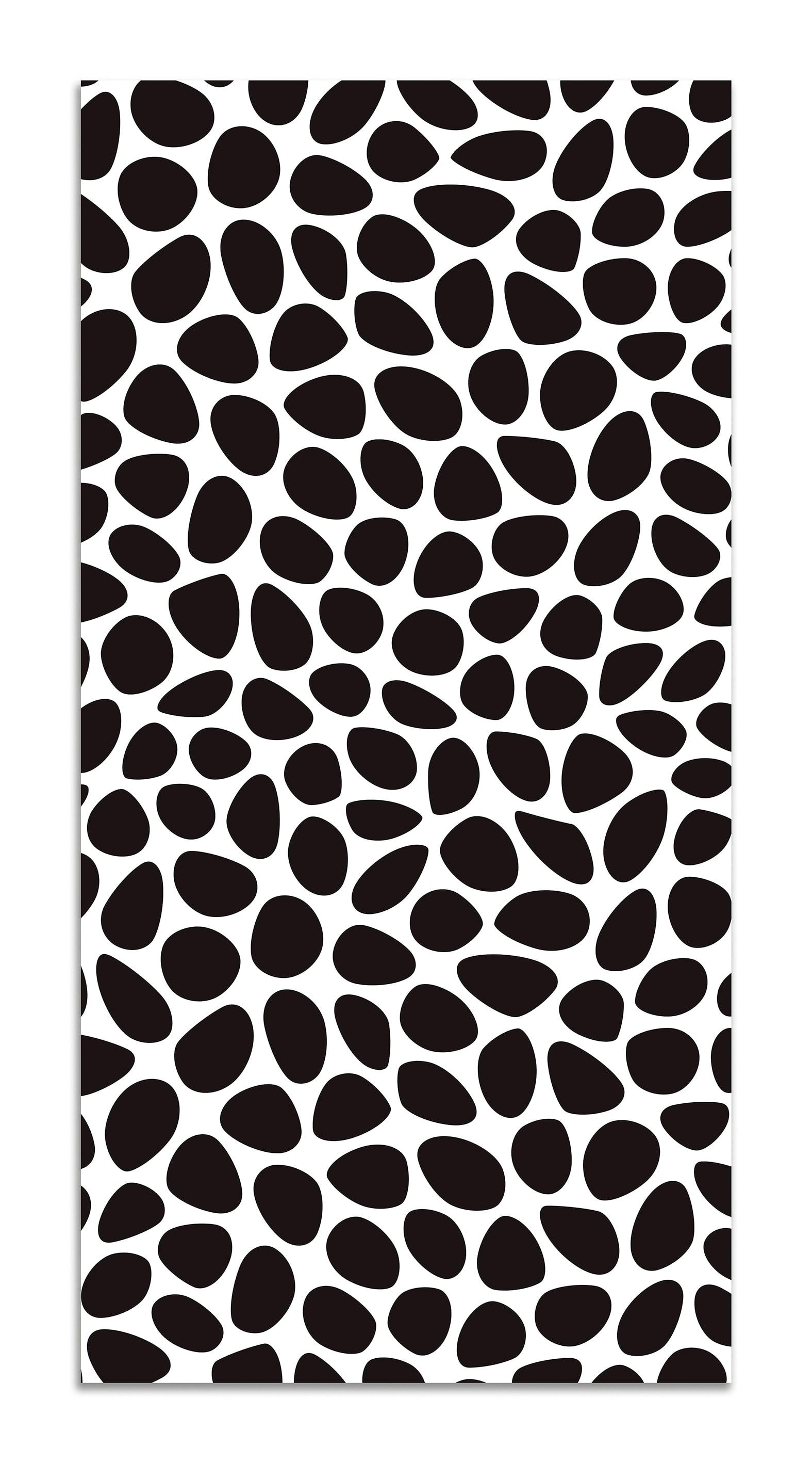 ALFOMBRAS MINIMALISTAS 2 - Tapis vinyle motif pavée noir 80x150cm
