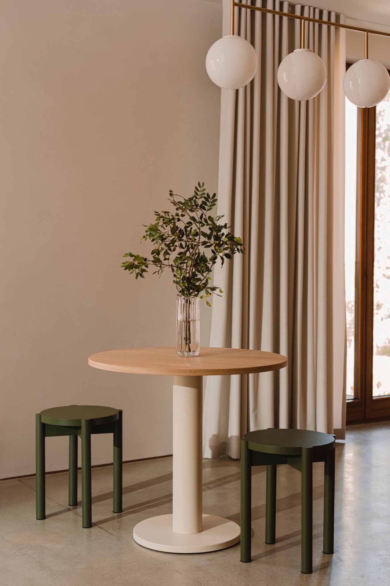 noo.ma SOOL Cafétafel - Oak & Piazza Beige