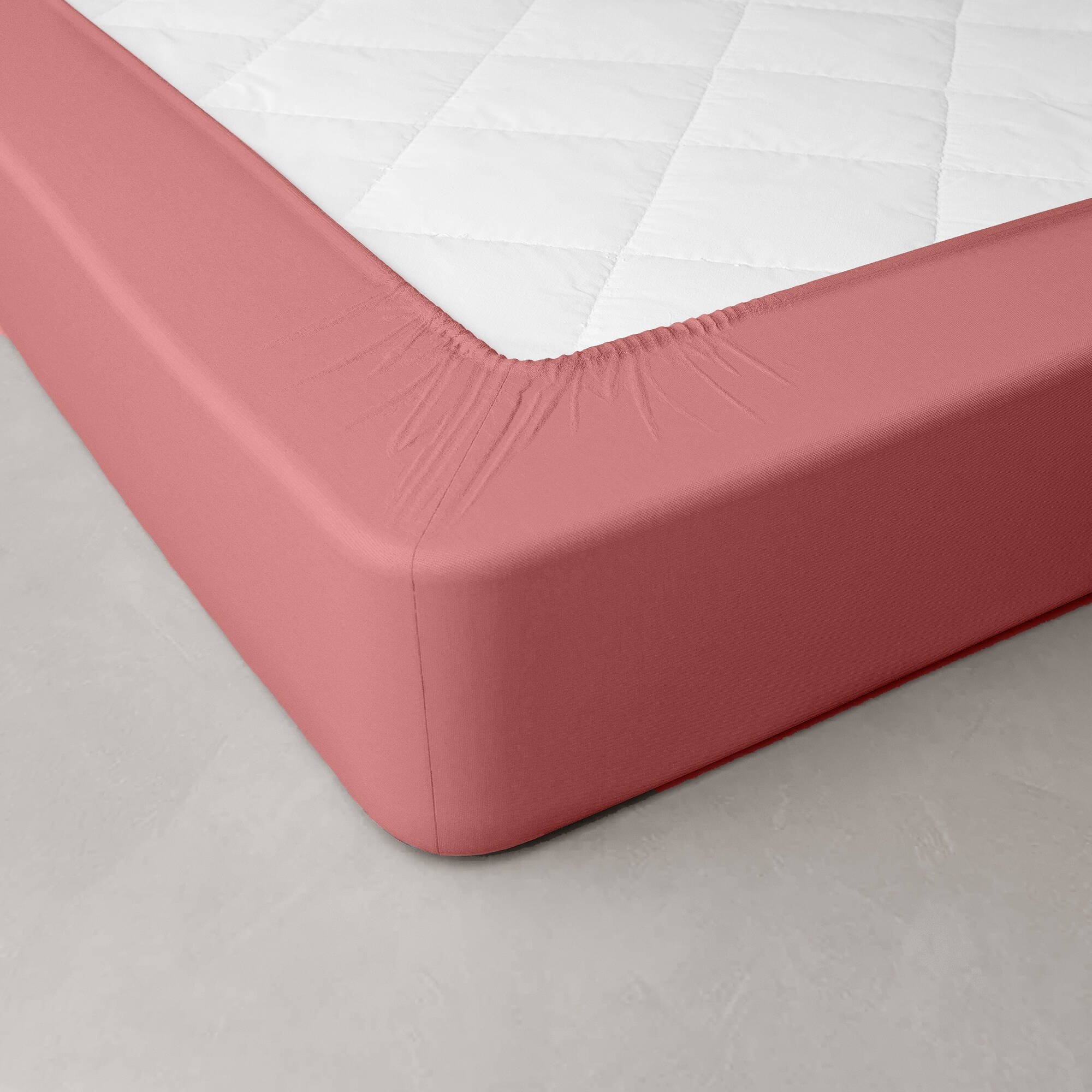 Drap-housse uni percale bonnets 40 cm
