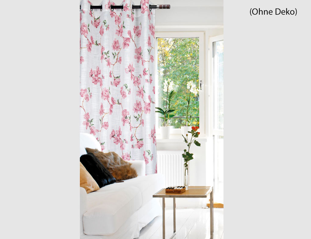 Ösenschal Sakura Weiß / Rose