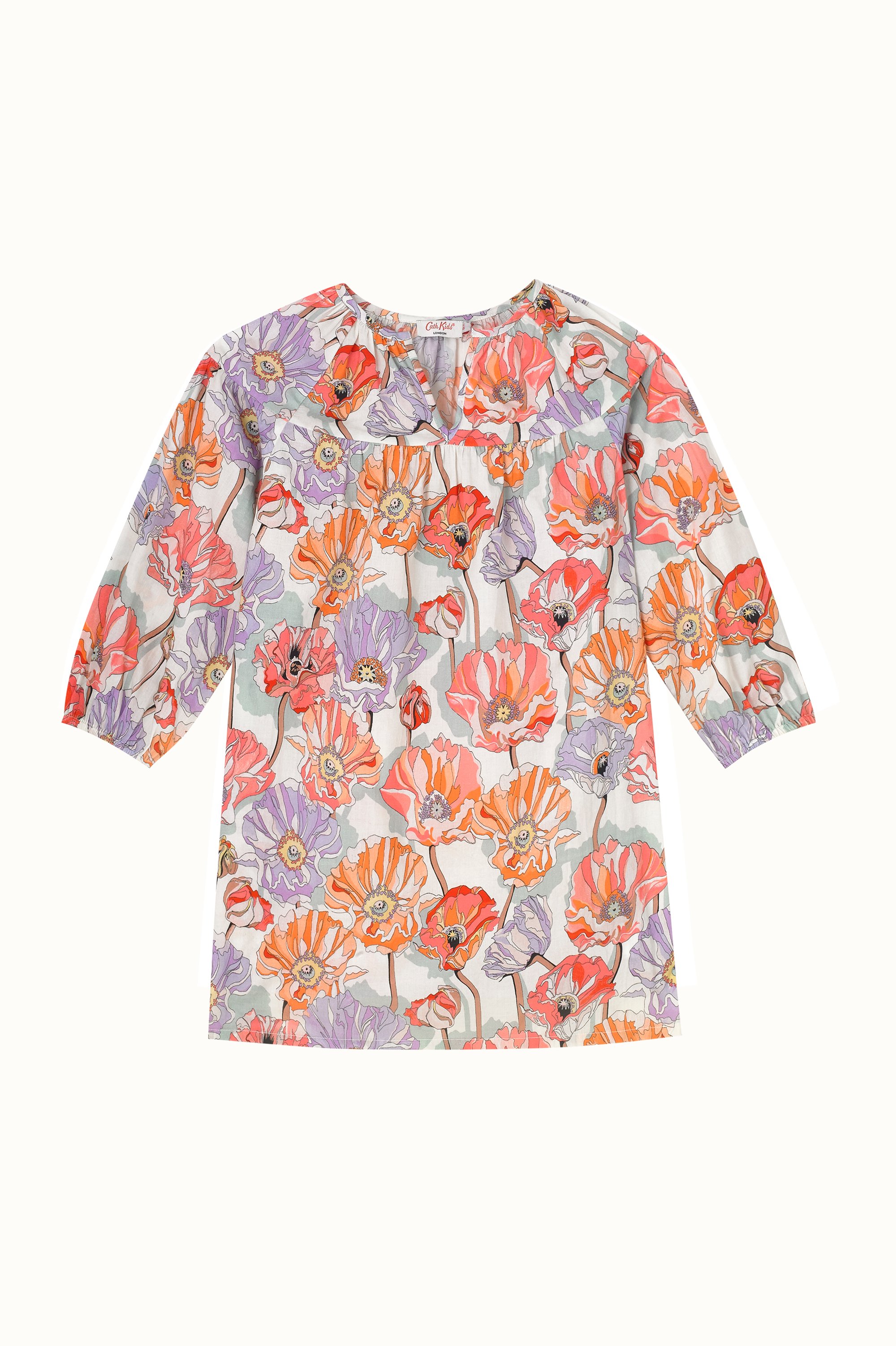 Summer Poppy Midscale Mini Kaftan Dress (1-10 Years)