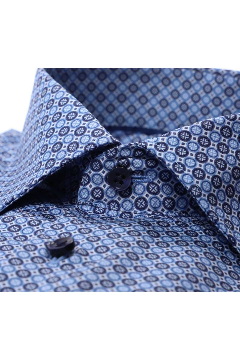 ETERNA Modern Fit Hemd mittelblau, Bedruckt