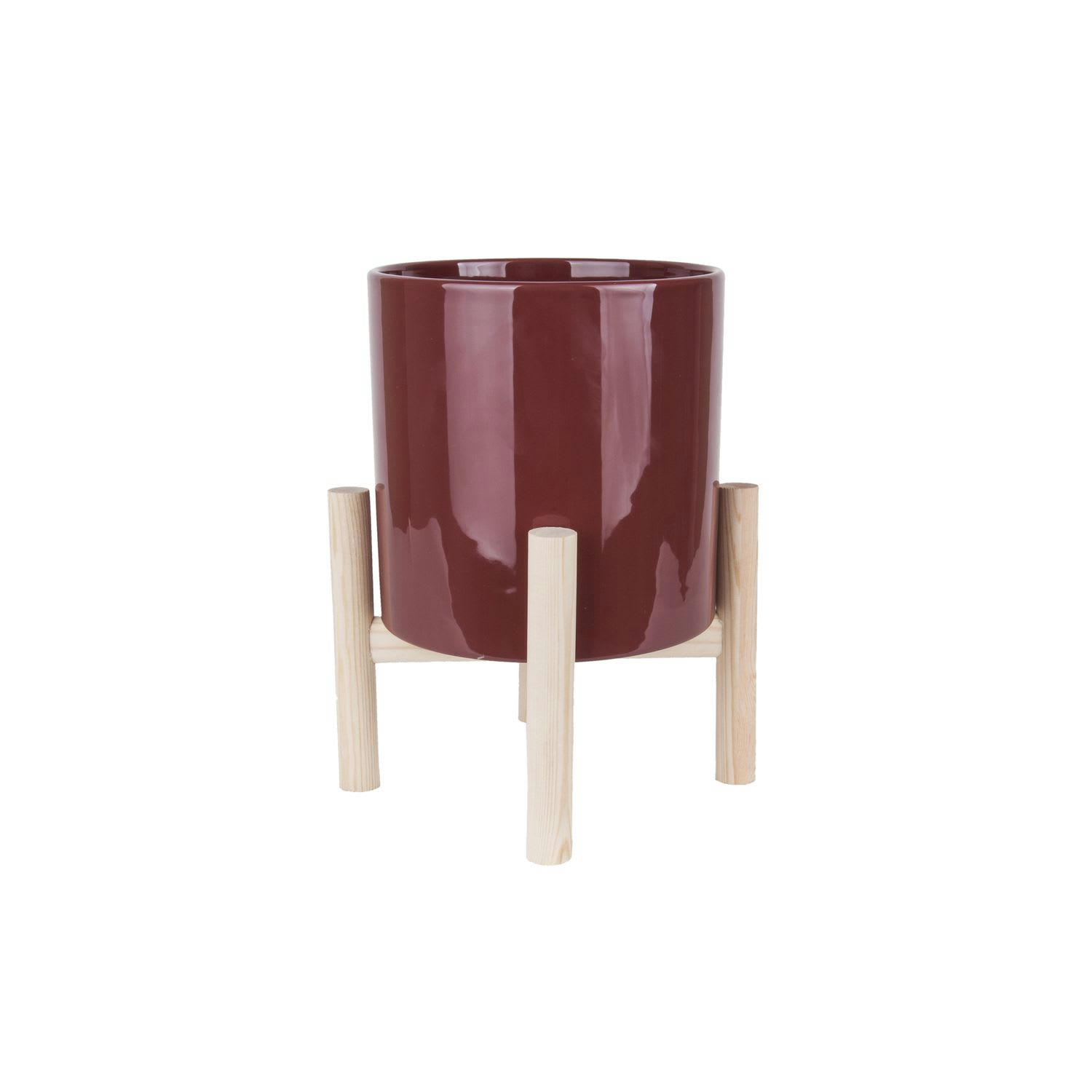 TRESTLE - Cache-pot sur pieds diam. 20 cm rouge