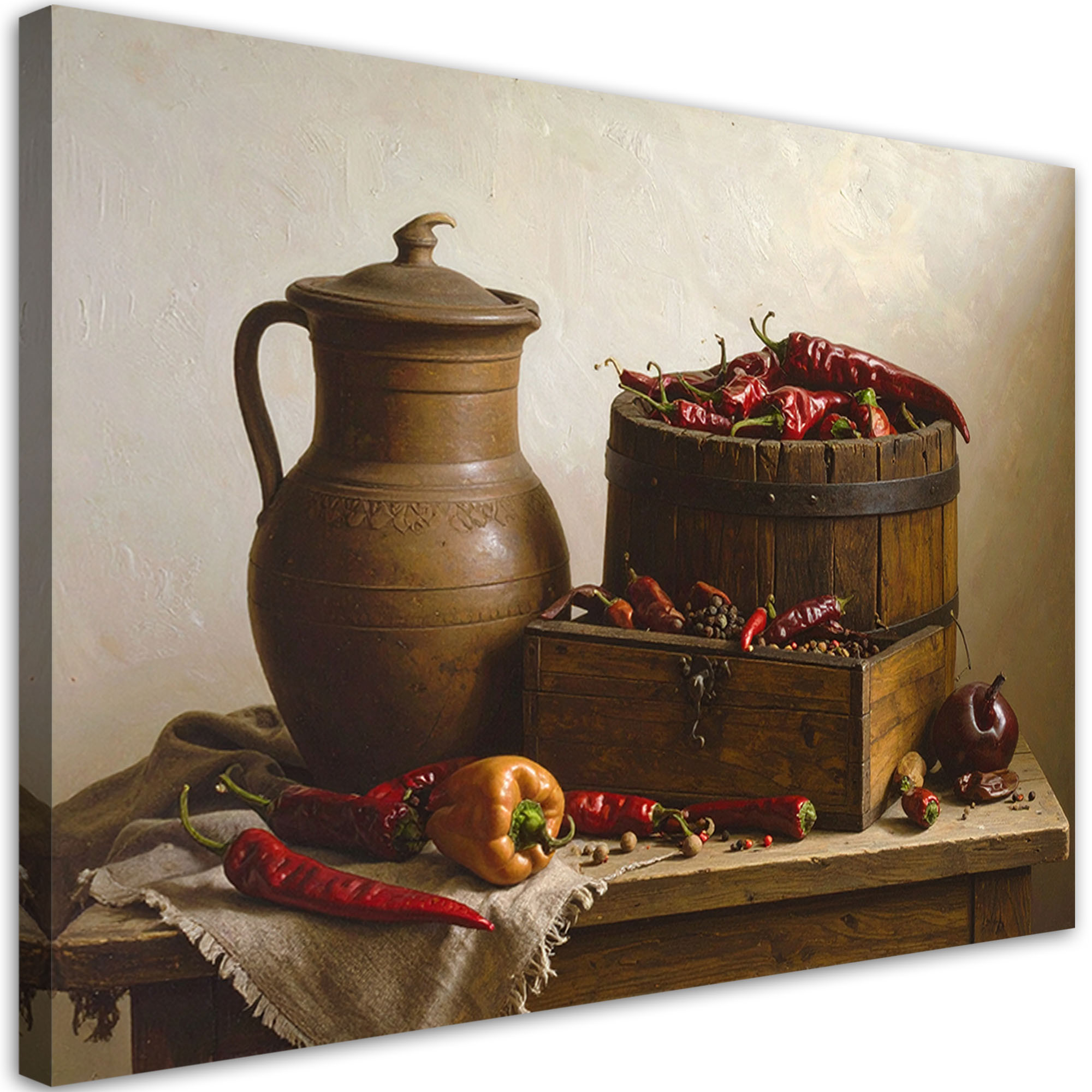 Obraz do kuchni jadalni restauracji, Papryczki chili czarny pieprz 30x20