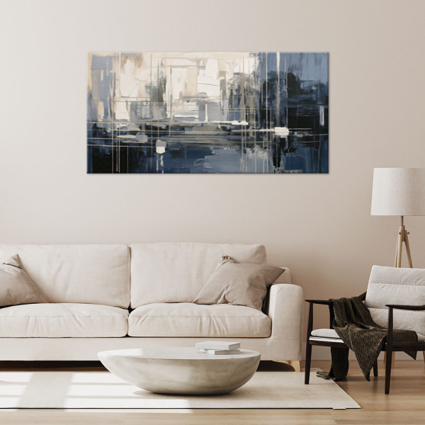 Feeby Obraz do sypialni, Abstrakcja Geometryczna Linie 80x40