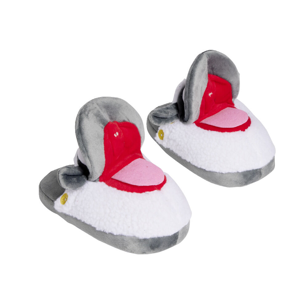 Chaussons tête de mouton polyester gris - pointure 32 à 45