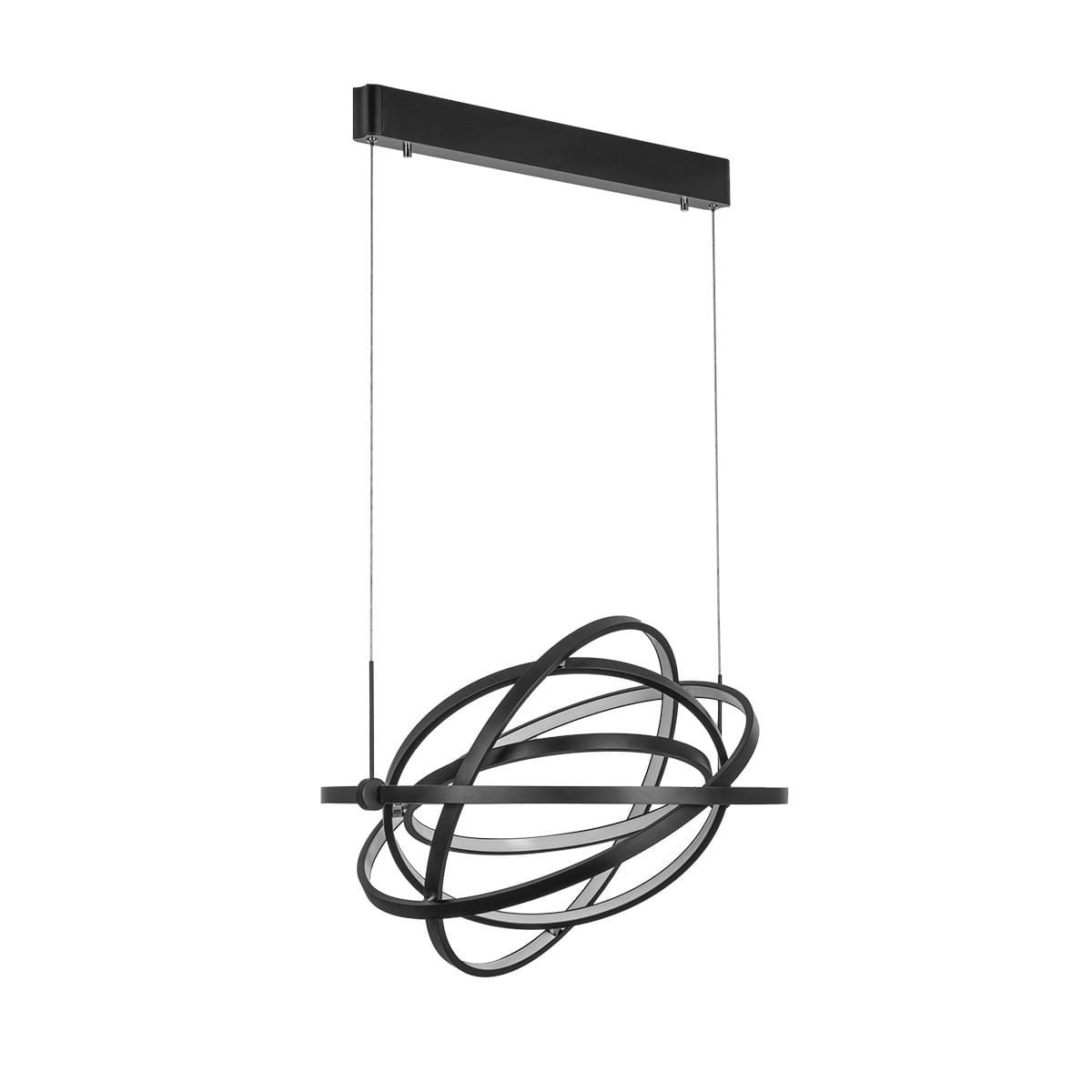 Lampa wisząca TRYTON czarna LED 5x56W Ciepła biel 3850lm Italux