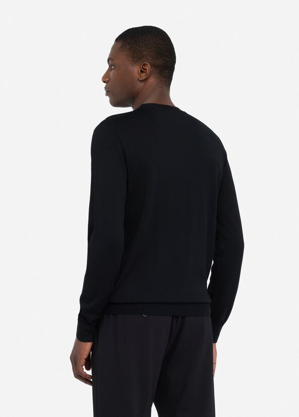 Maglia 100% lana scollo a V