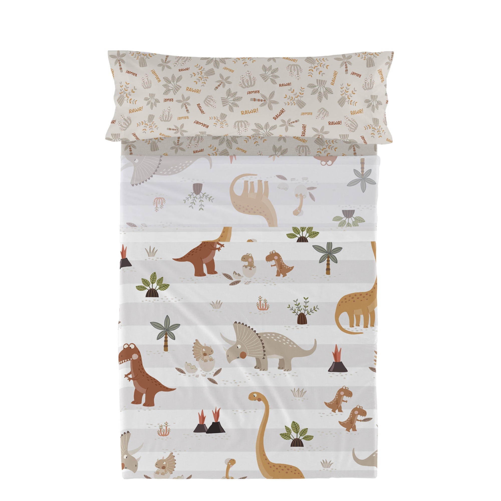 Dino family Laken Set 2-delig 160x270 cm (Bed 80 90) Moshi Moshi, Veel