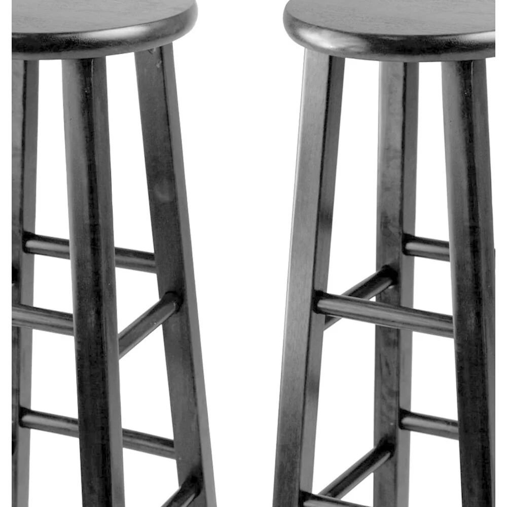 Pacey Bar Stools, 2-Pc Set, Black