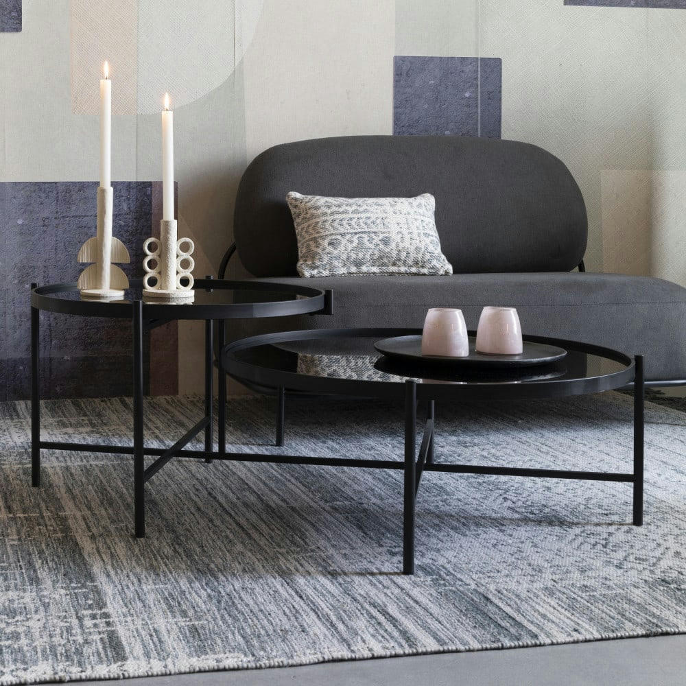 LI - Table basse en métal noir