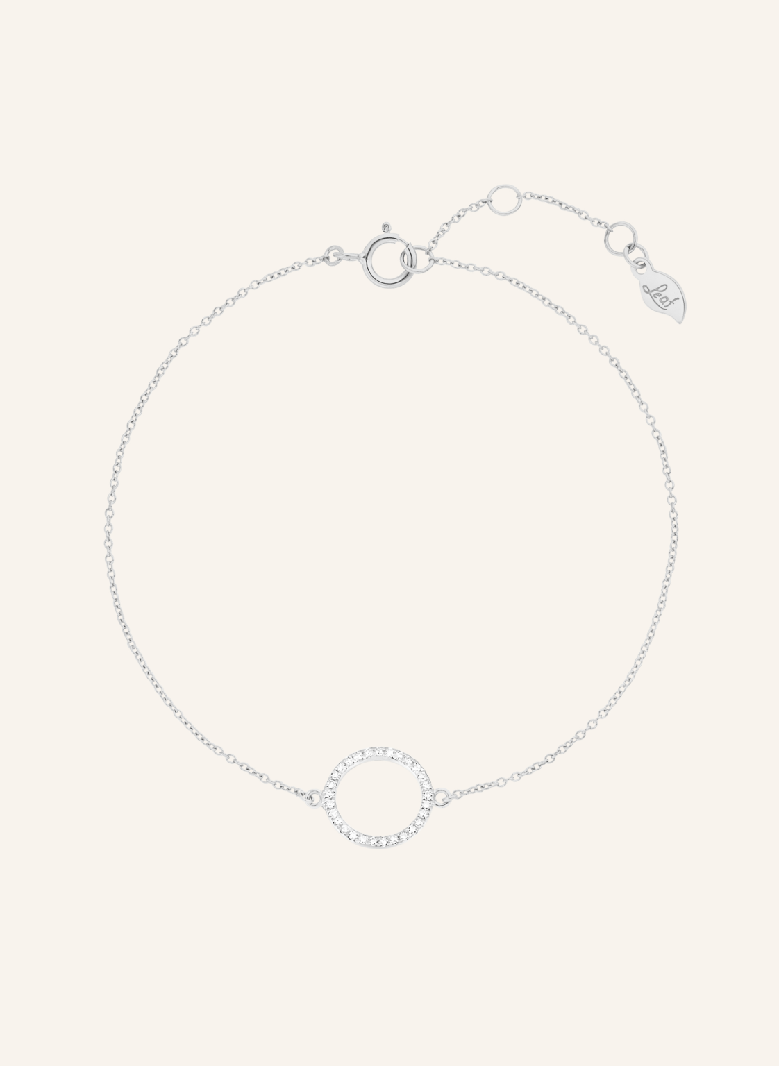 Leaf Armband CIRCLE aus 18 Karat Weißgold mit Diamanten
