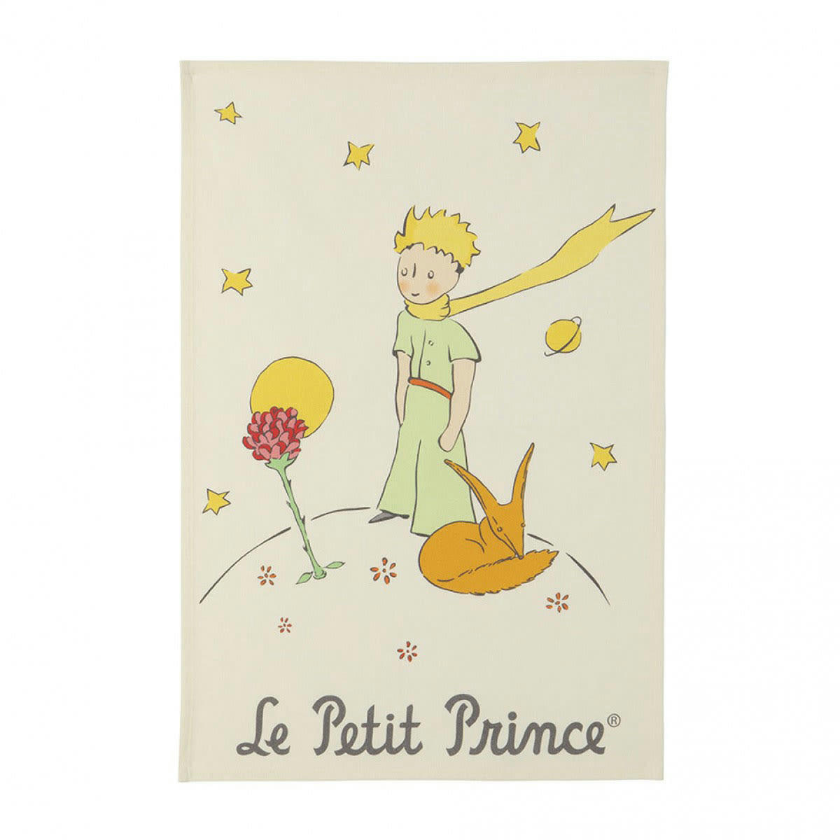 LE PETIT PRINCE - Torchon en coton blanc 50x75