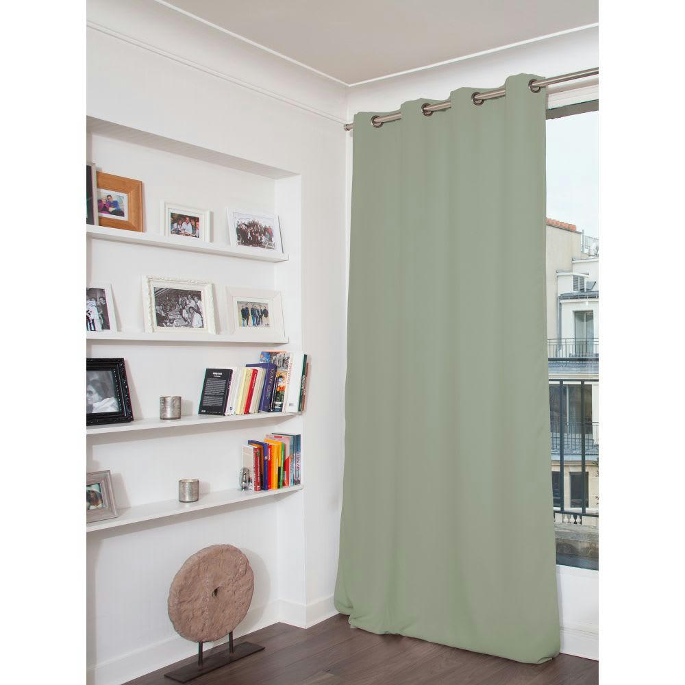 - Rideau occultant total vert 135 x 260