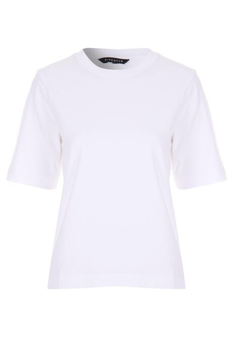 Womens White Heavy Weight Cotton T-Shirt